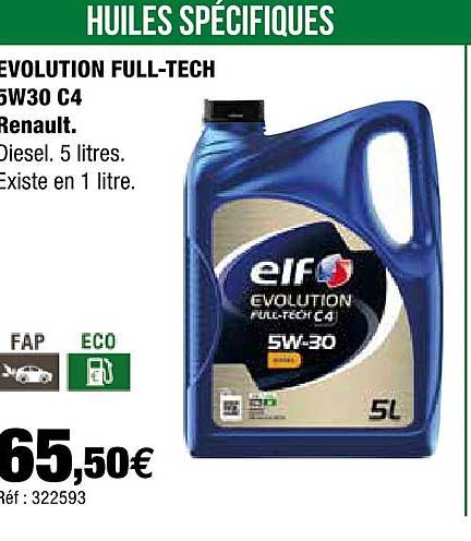 Elf Evolution Full-tech 5w30 C4 Renault