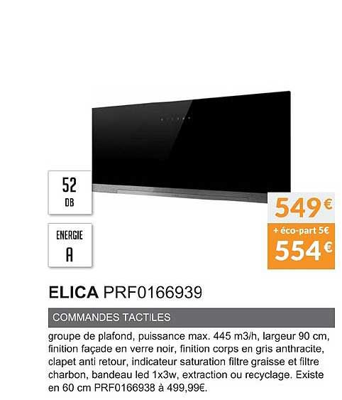 Elica Prf0166939 Commandes Tactiles