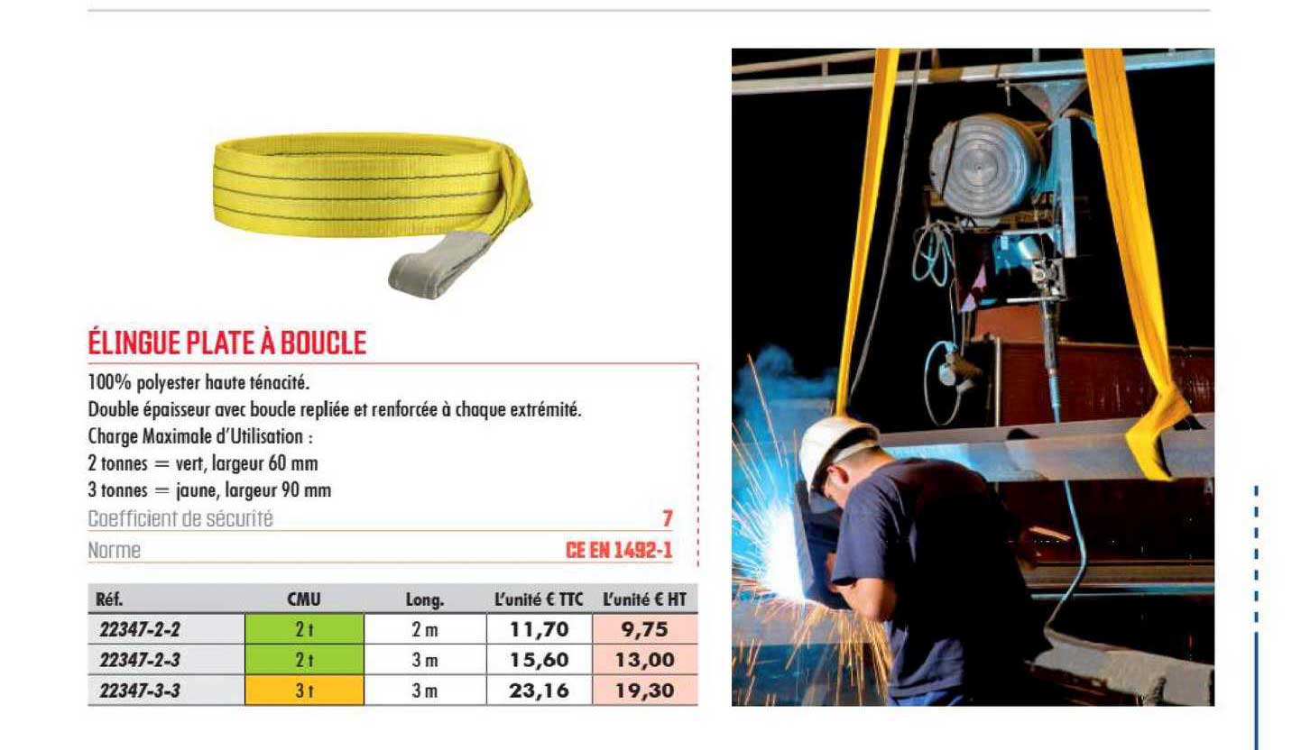 élingue plate à boucle