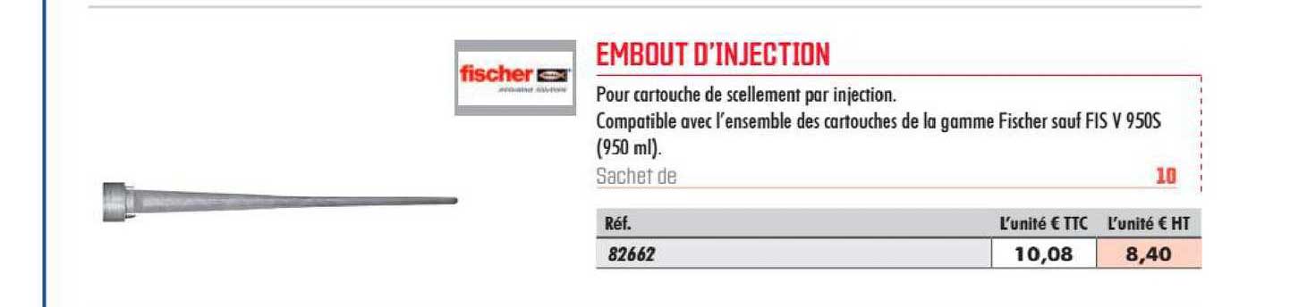 Embout D'injection Fischer