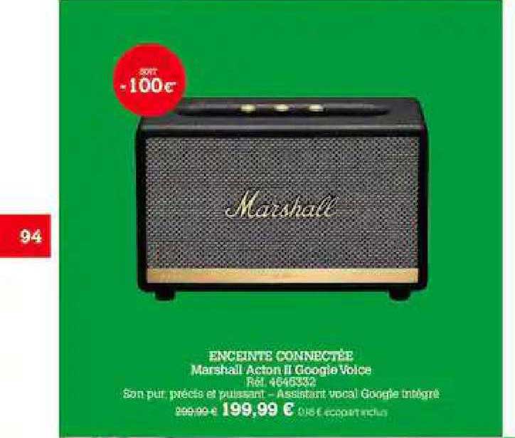 enceinte connectée marshall acton ii google voice