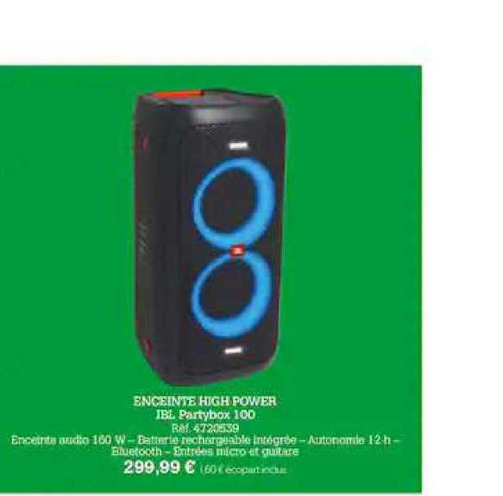 enceinte high power jbl partybox 100