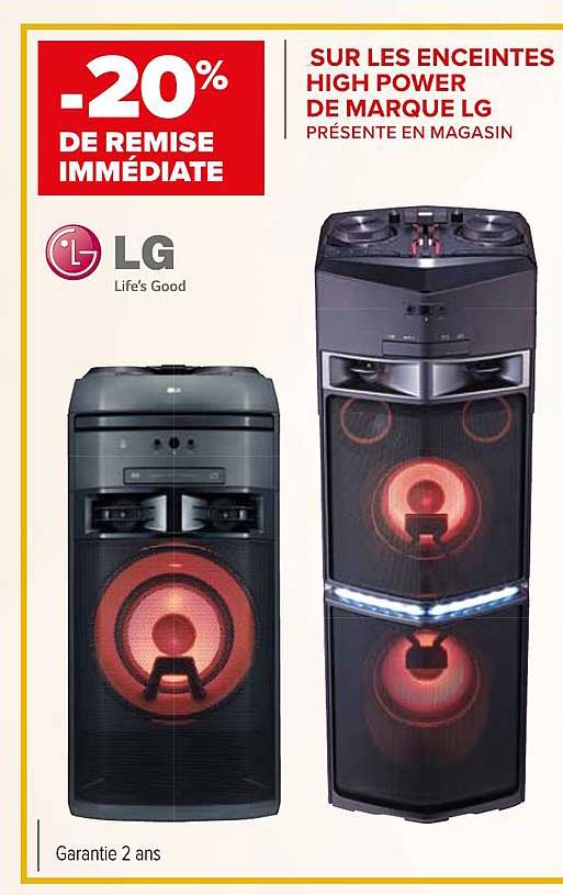 enceintes high power de marque lg