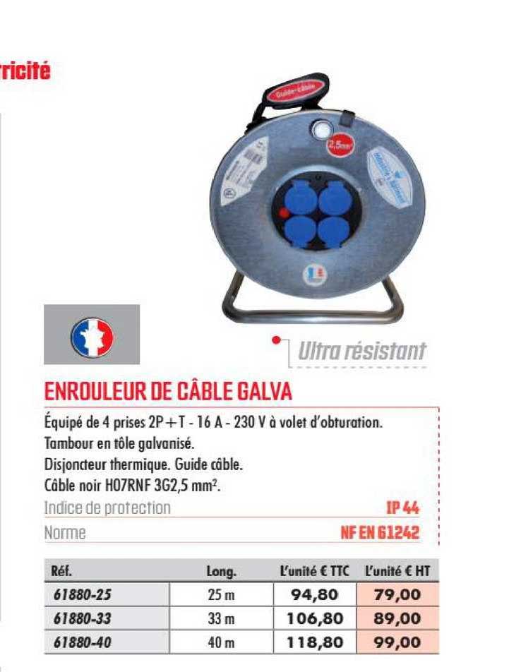 enrouleur de câble galva