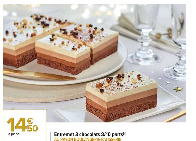 entremet 3 chocolats 8-10 part