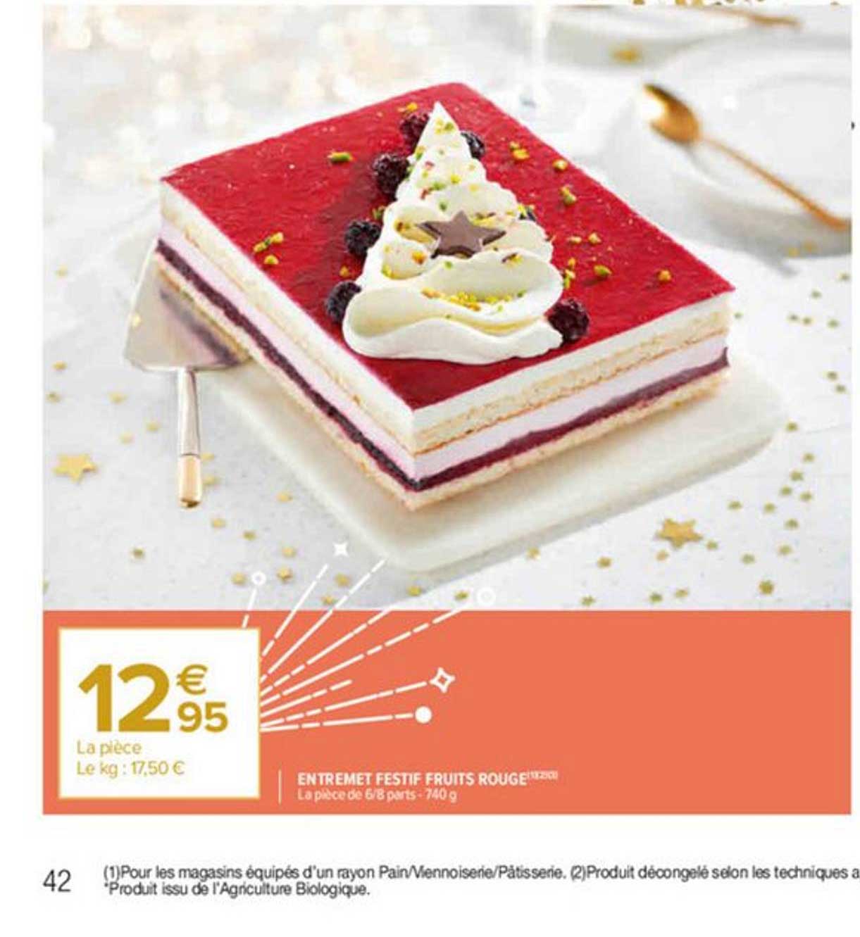 entremet festif fruits rouge