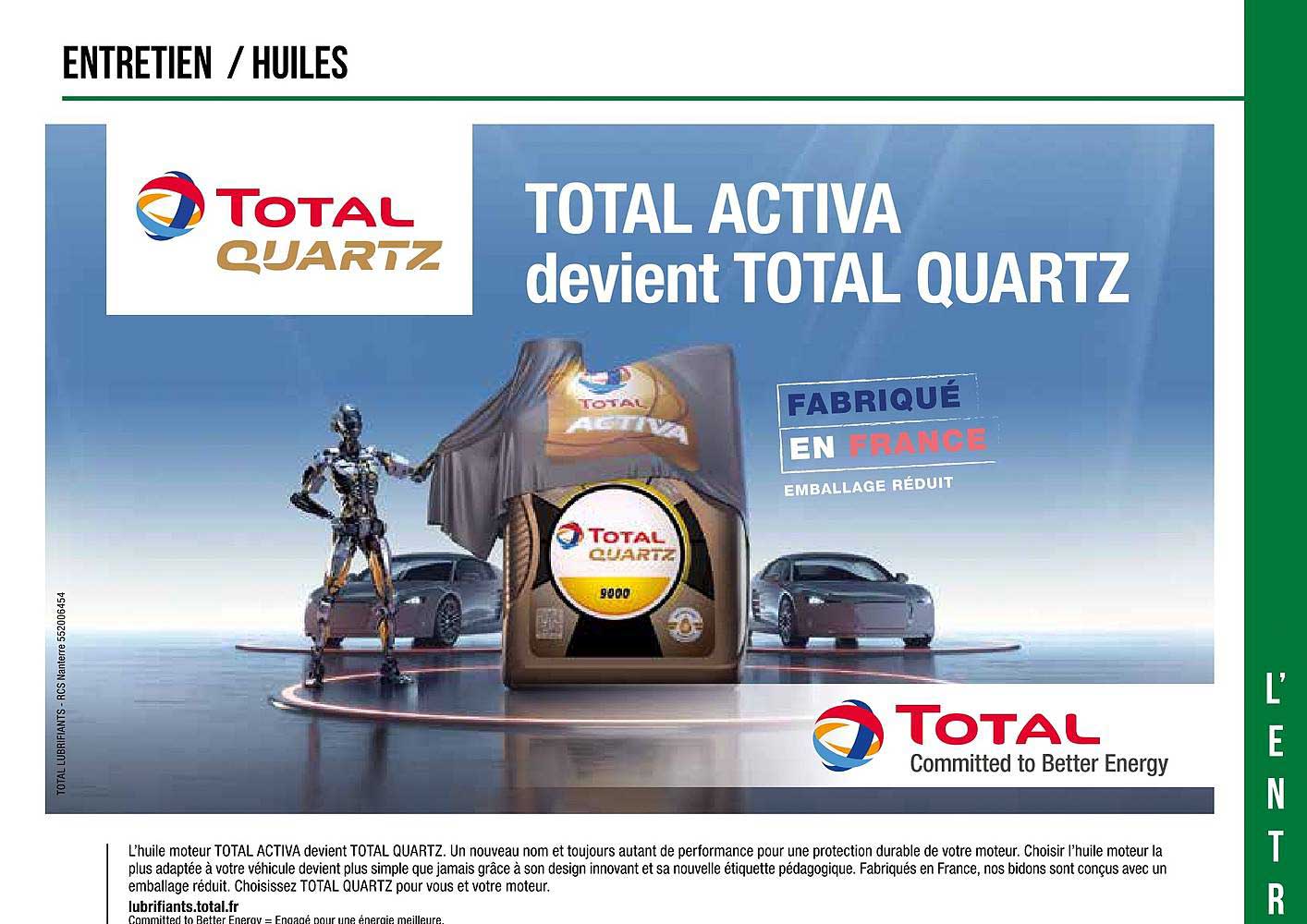 Entretien - Huiles Total Quartz