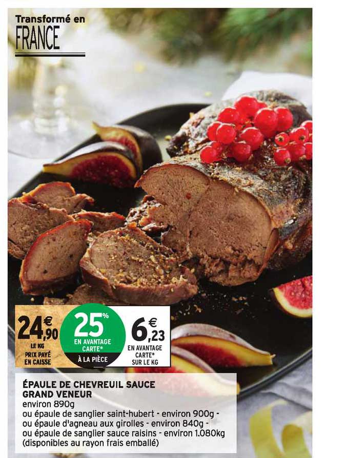 épaule de chevreuil sauce grand veneur