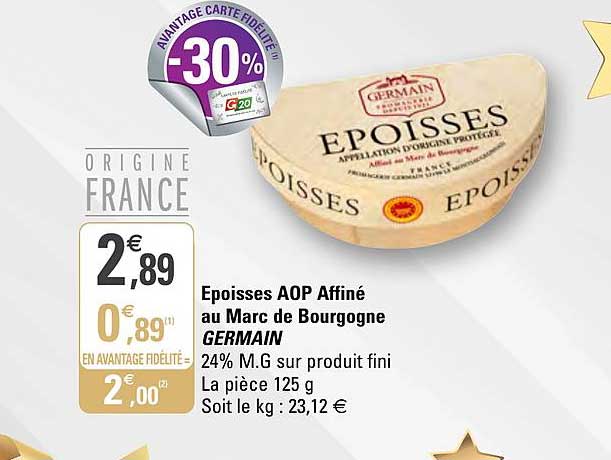 epoisses aop affiné au marc de bourgogne germain