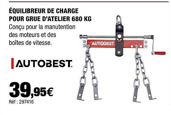 équilibreur de charge pour grue d'atelier 680 kg autobest