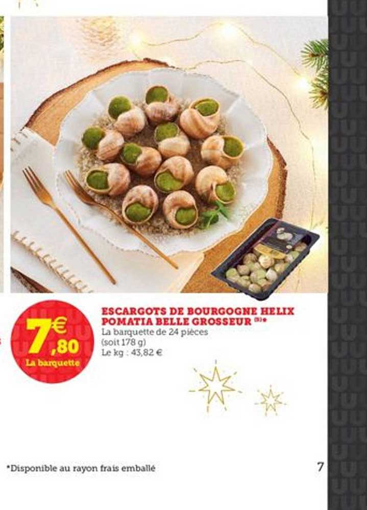 escargots de bourgogne helix pomatia belle grosseur