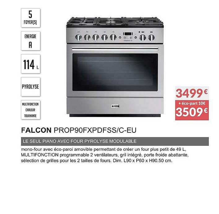 falcon prop90fxpdfss c eu le seul piano avec four pyrolyse modulable