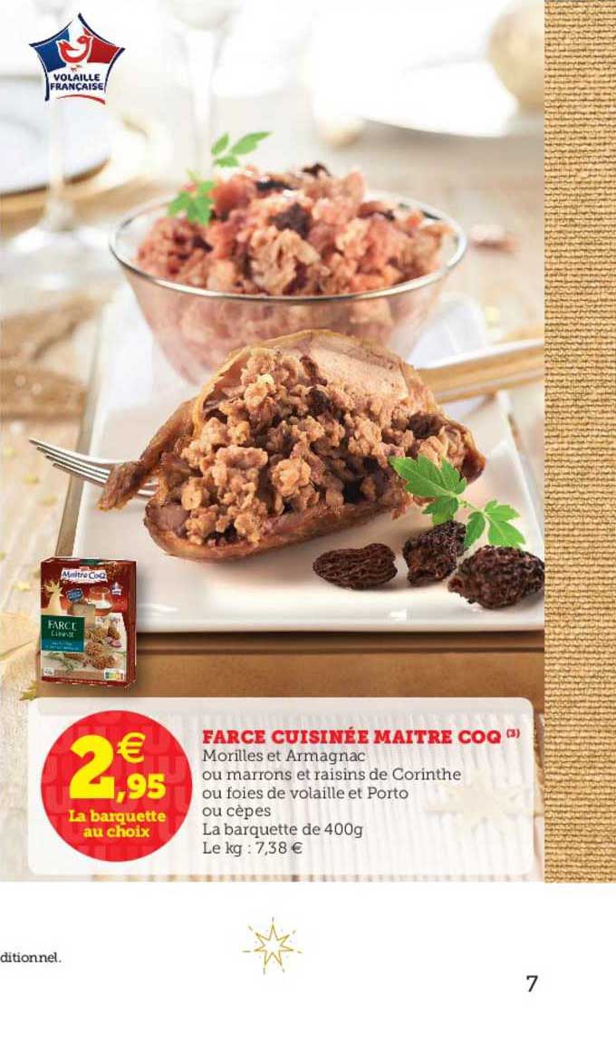 farce cuisinée maître coq