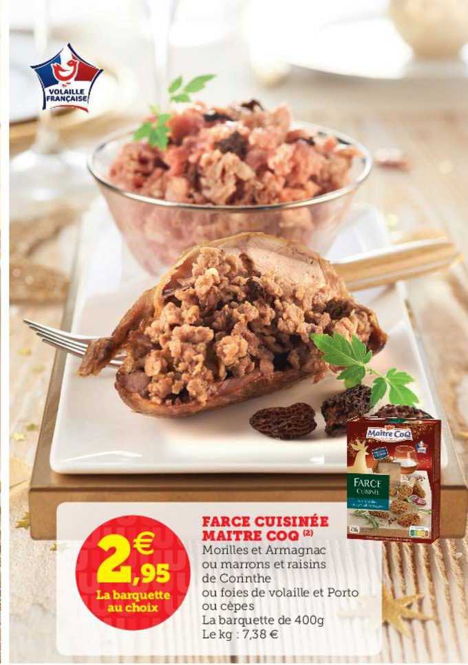 farce cuisinée maître coq