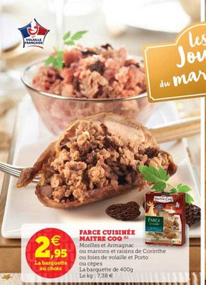farce cuisinée maître coq