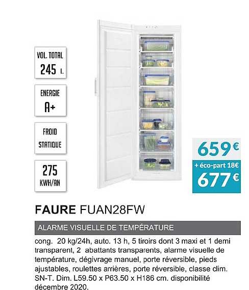 faure fuan25fw alarme visuelle de température