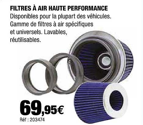 filtres à air haute performances