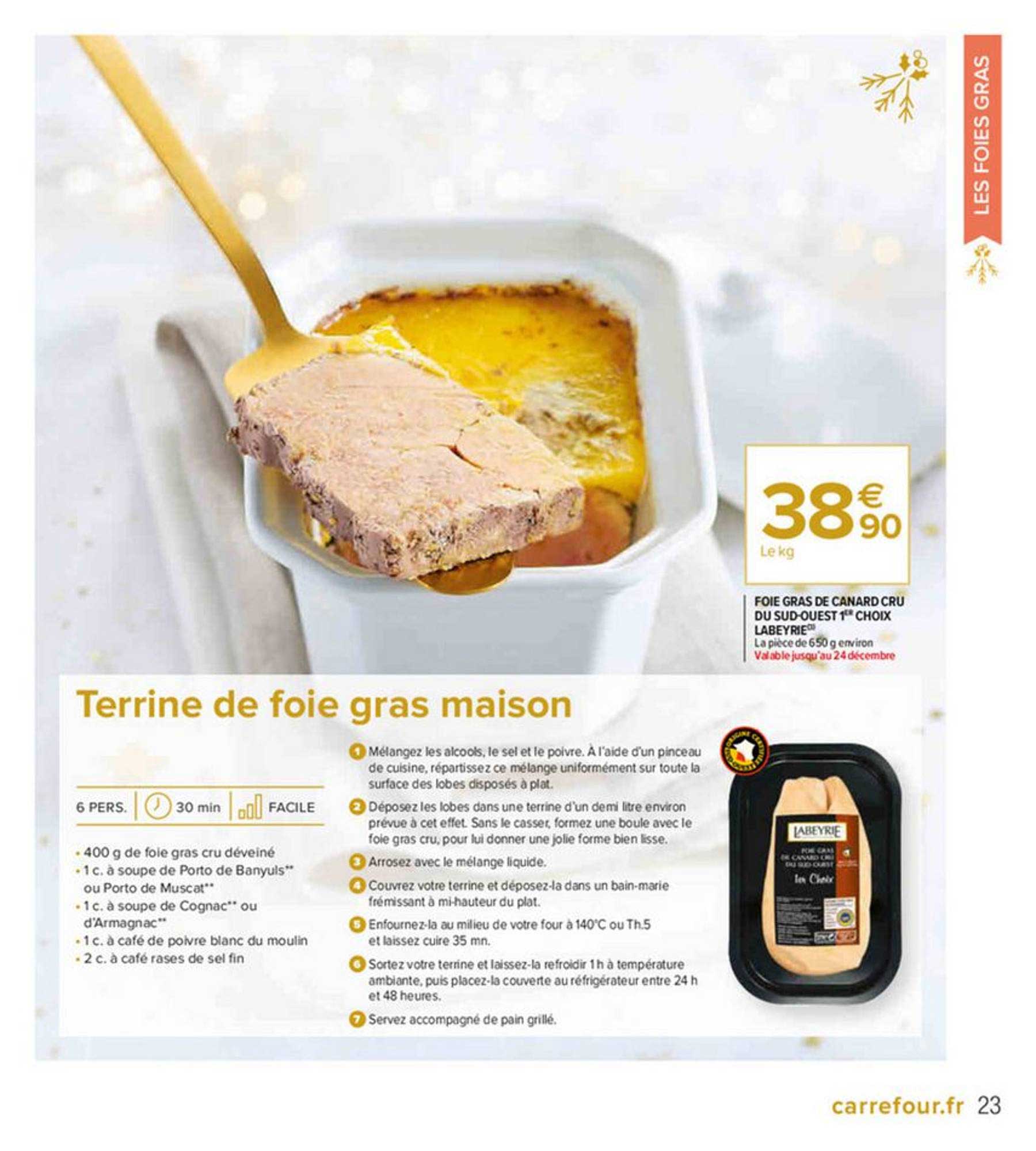 foie gras de canard cru du sud-ouest 1er choix labeyrie