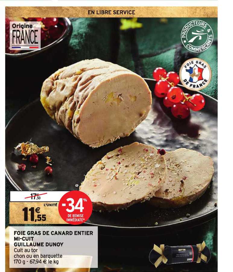 foie gras de canard entier mi-cuit guillaume dunoy