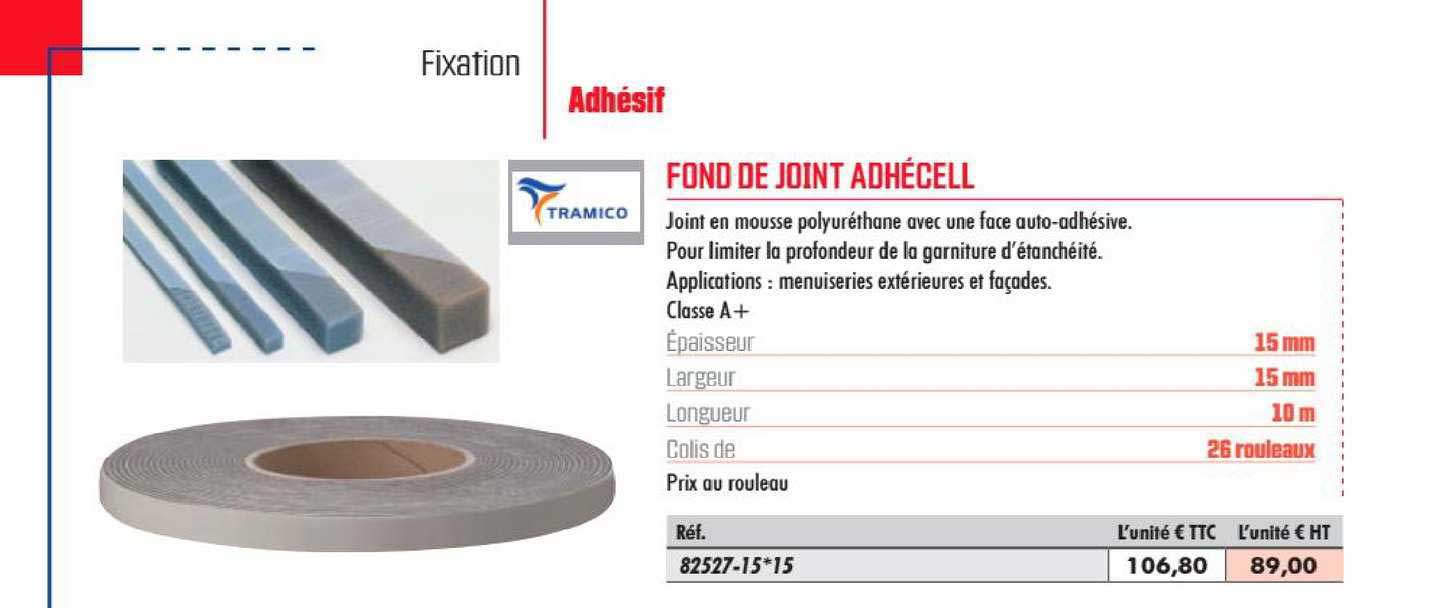 fond de joint adhécell tramico