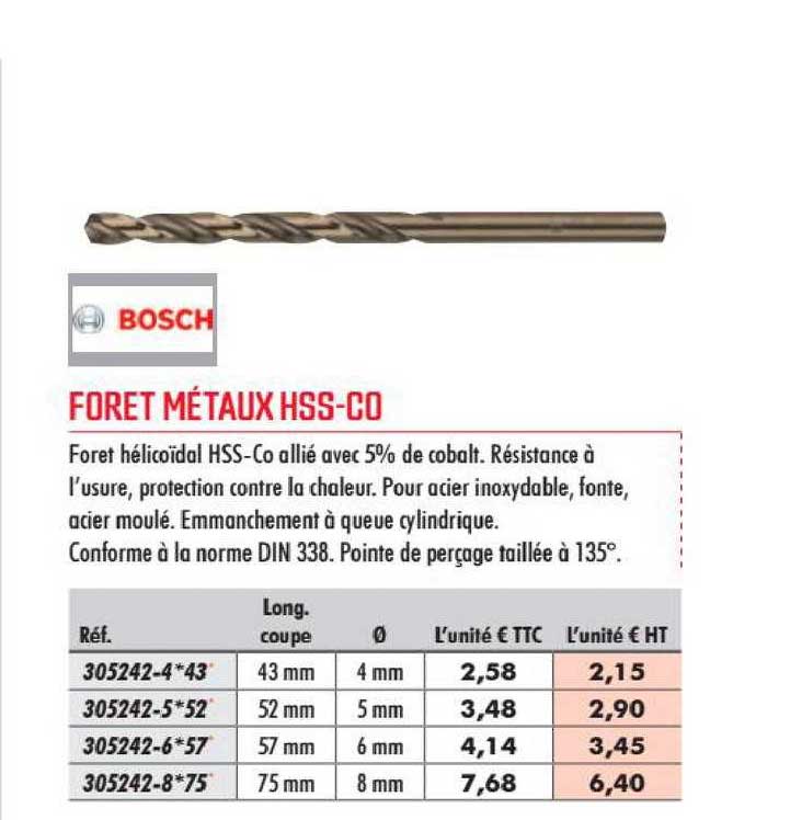 foret métaux hss co bosch