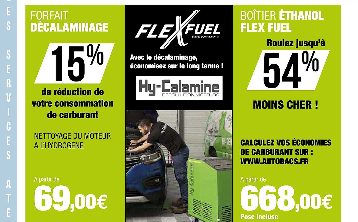 forfait décalaminage, boîtier éthanol flex fuel