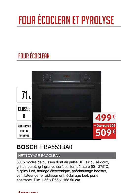 four écoclean et pyrolyse bosch hba553ba0 nettoyage ecoclean