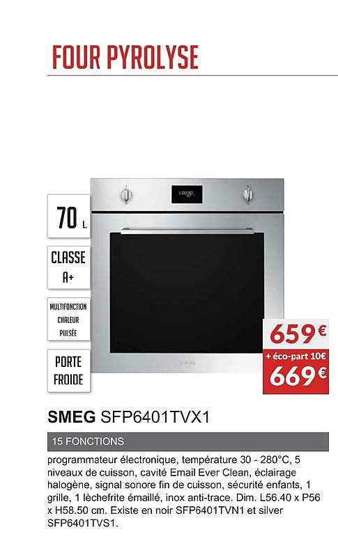 four pyrolyse smeg sfp6401tvx1 15 fonctions
