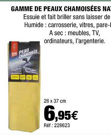 gamme de peaux chamoisées naturelle