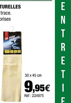 gamme de peaux chamoisées naturelles