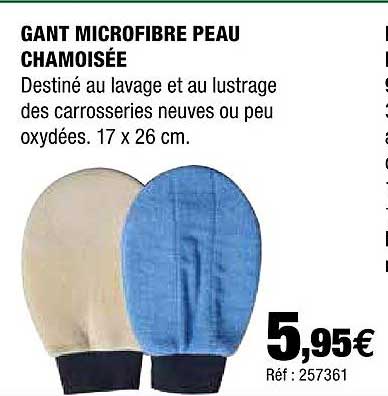 gant microfibre peau chamoisée