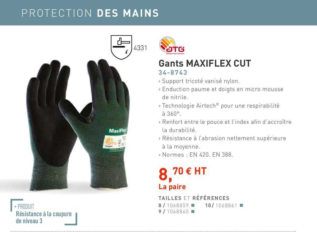 gants maxiflex cut