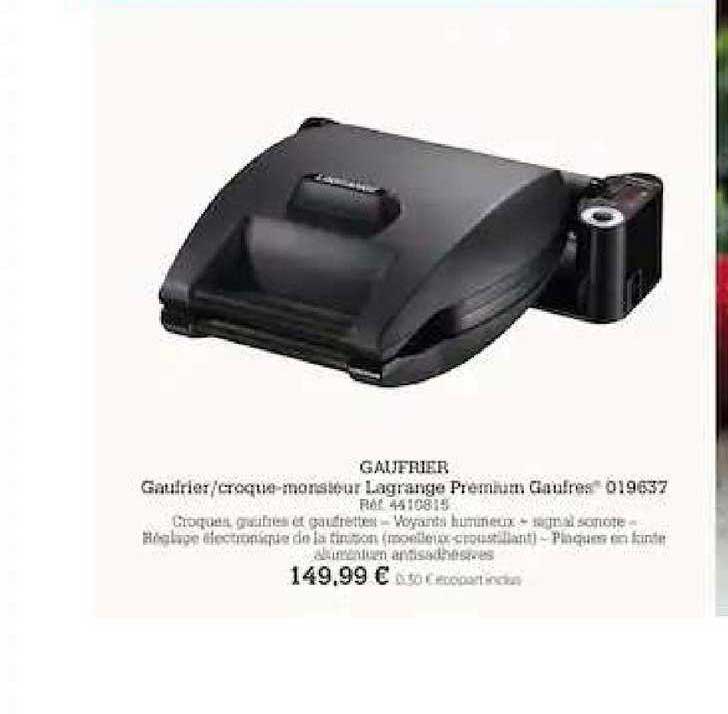 gaufrier -croque-monsieur lagrange premium gaufres