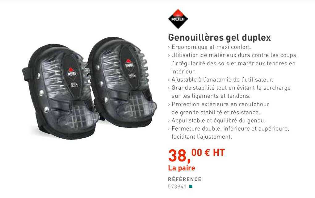Genouillères Gel Duplex Rubi