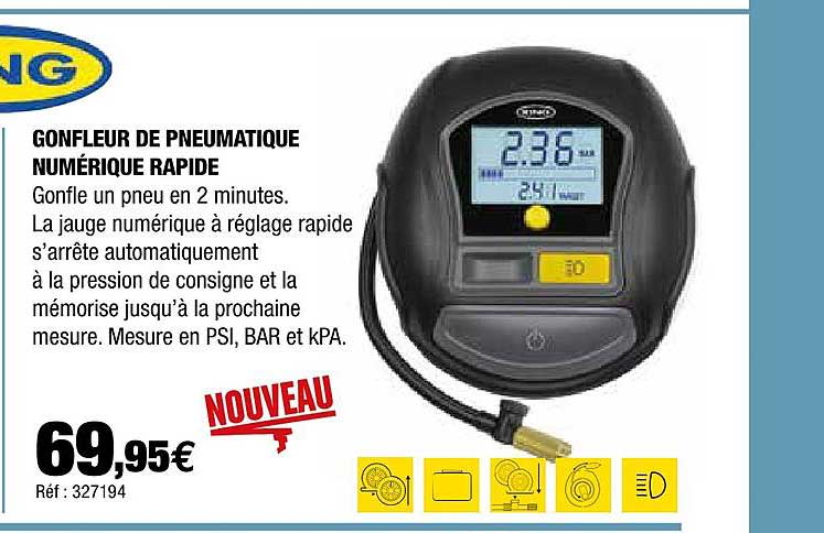 Gonfleur De Pneumatique Numérique Rapide Ring