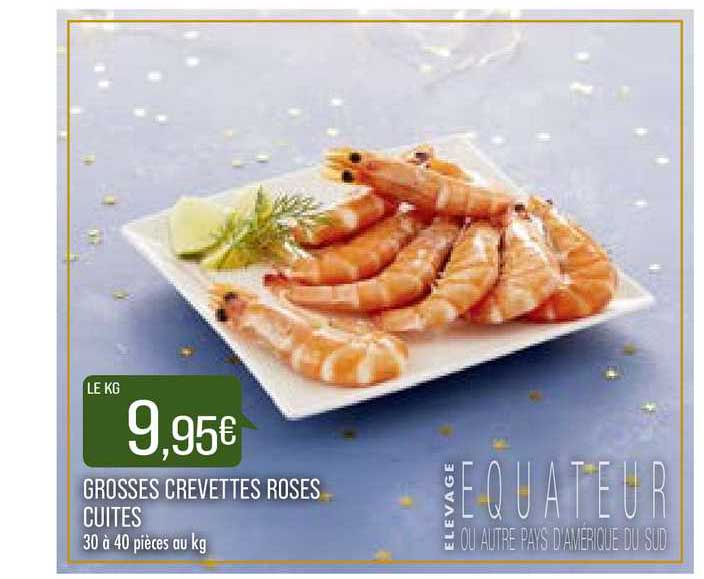 grosses crevettes roses cuites