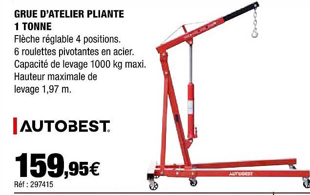 grue d'atelier pliante 1 tonne autobest