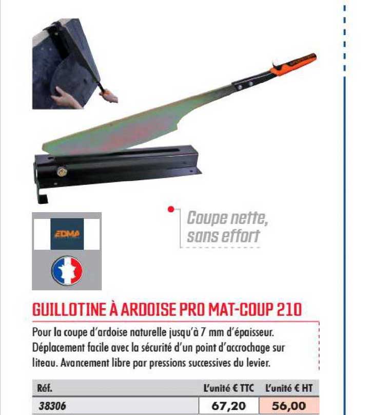 guillotine à ardoise pro mat coup 210