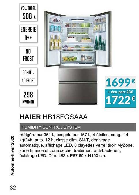 haier hb18fgsaaa humidity control system