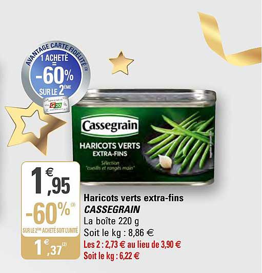 haricots verts extra-fins cassegrain