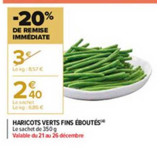 Haricots Verts Fins éboutés