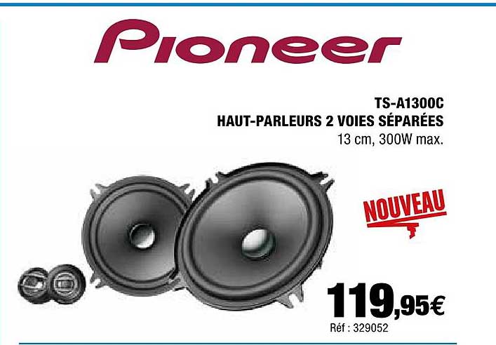 haut-parleurs 2 voies séparées pioneer ts-a1300c