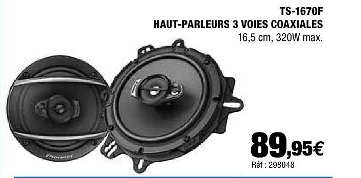 haut-parleurs 3 voies coaxiales ts-1670f pioneer