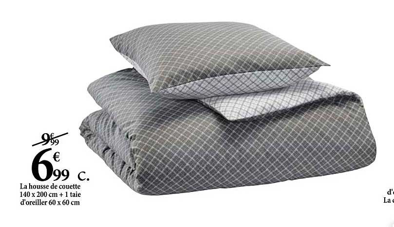 housse de couette 140 x 200 cm + 1 taie d'oreiller 60 x 60 cm