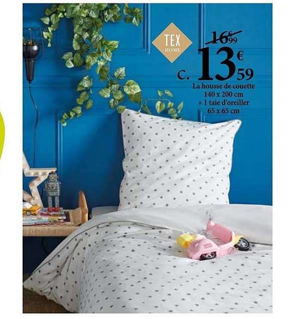 housse de couette 140 x 200 cm + 1 taie d'oreiller