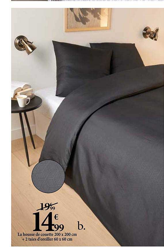 housse de couette 200 x 200 cm + 2 taies d'oreiller 60 x 60 cm