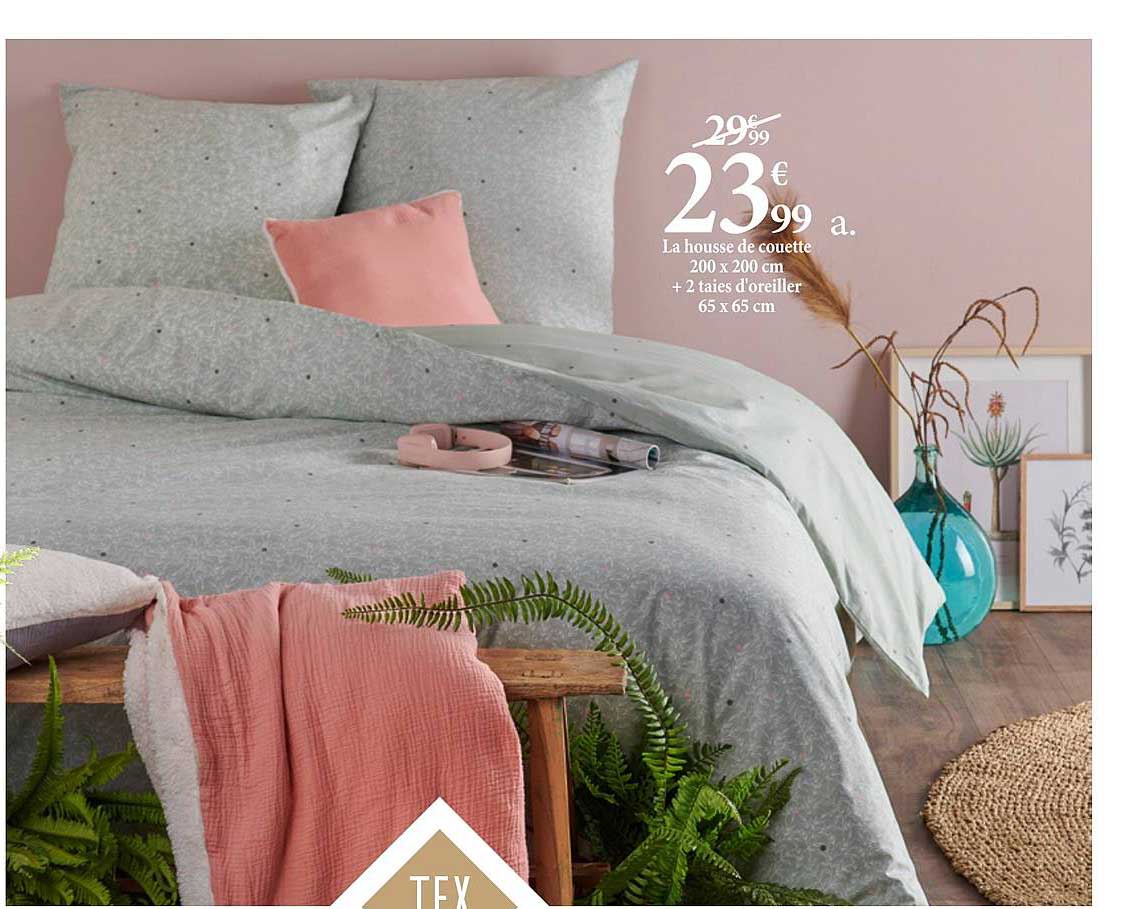 housse de couette 200 x 200 cm + 2 taies d'oreiller 65 x 65 cm