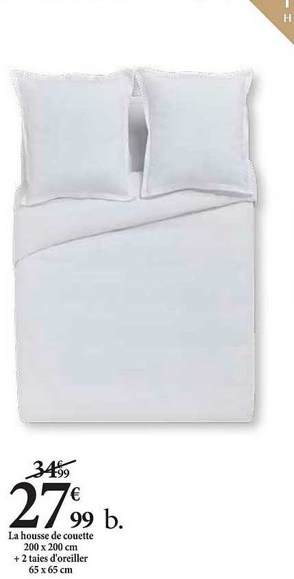 Housse De Couette 200 X 200 Cm + 2 Taies D'oreiller 65 X 65 Cm