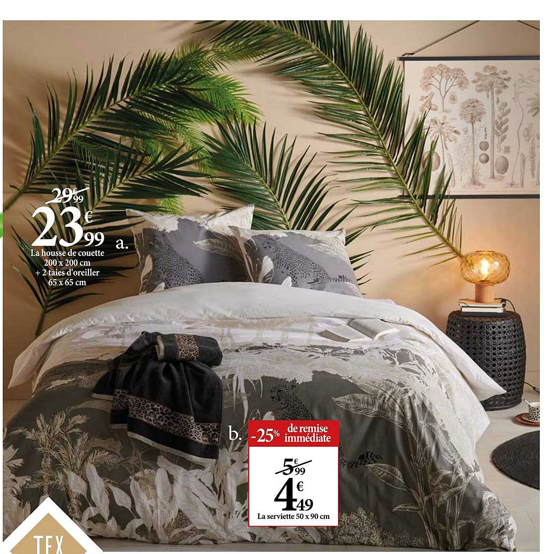 housse de couette 200 x 200 cm + 2 taies d'oreiller