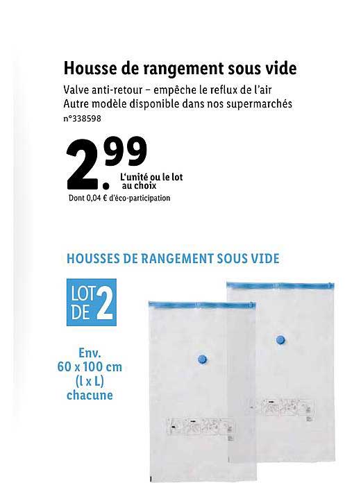 housse de rangement sous vide
